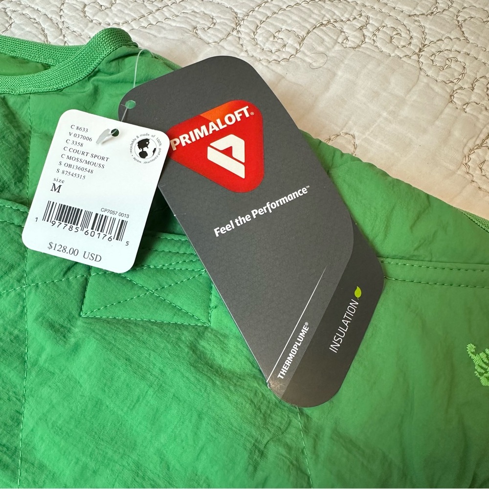 Free People Quinn Quilted Puffer Vest Green - Picture 6 of 6